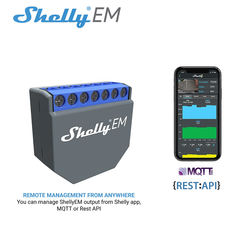 Smart Home Wifi - SHELLY EM Wifi Smart Life Controller