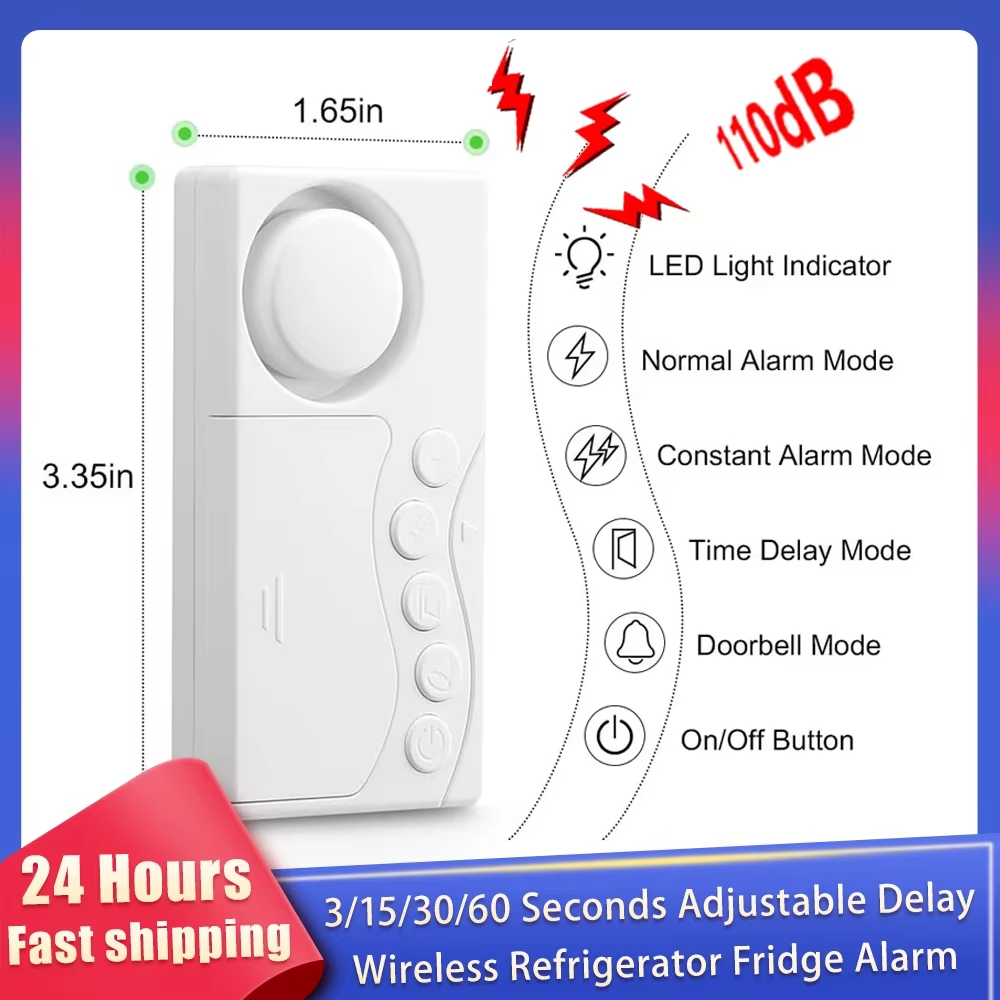 Door Window Sensor - Alarm pintu Freezer baru dengan penundaan