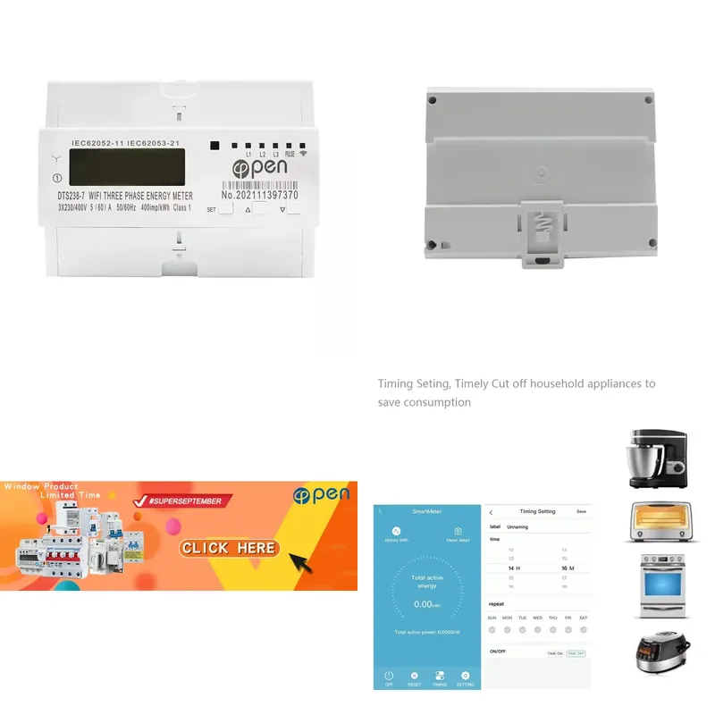 Smart Home Wifi - Meter Energi Cerdas Tiga Fasa dengan