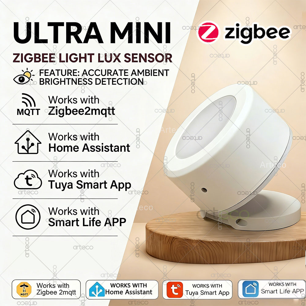 Sensor Cahaya Zigbee Ultra Min - Smart Home Miniature ulasan dan harga