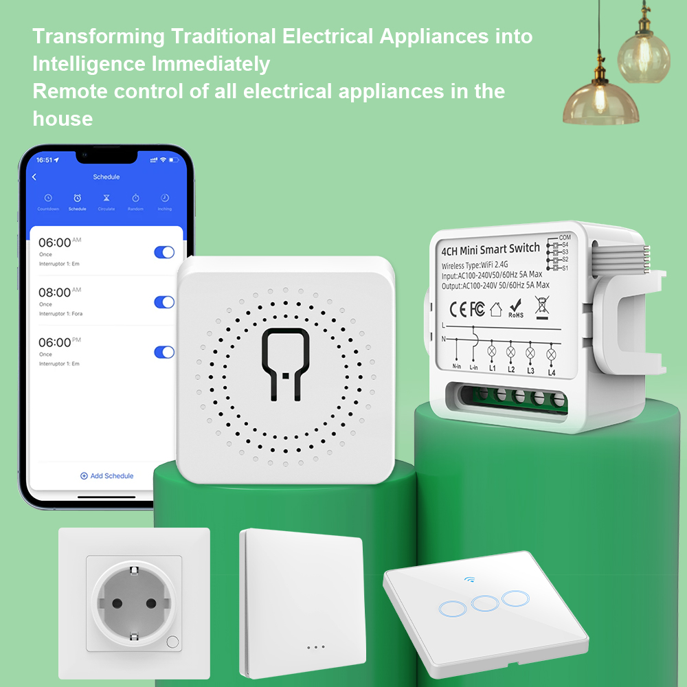 Tuya WiFi Smart Switch 1/2/3/4 - Smart Home Miniature ulasan dan harga