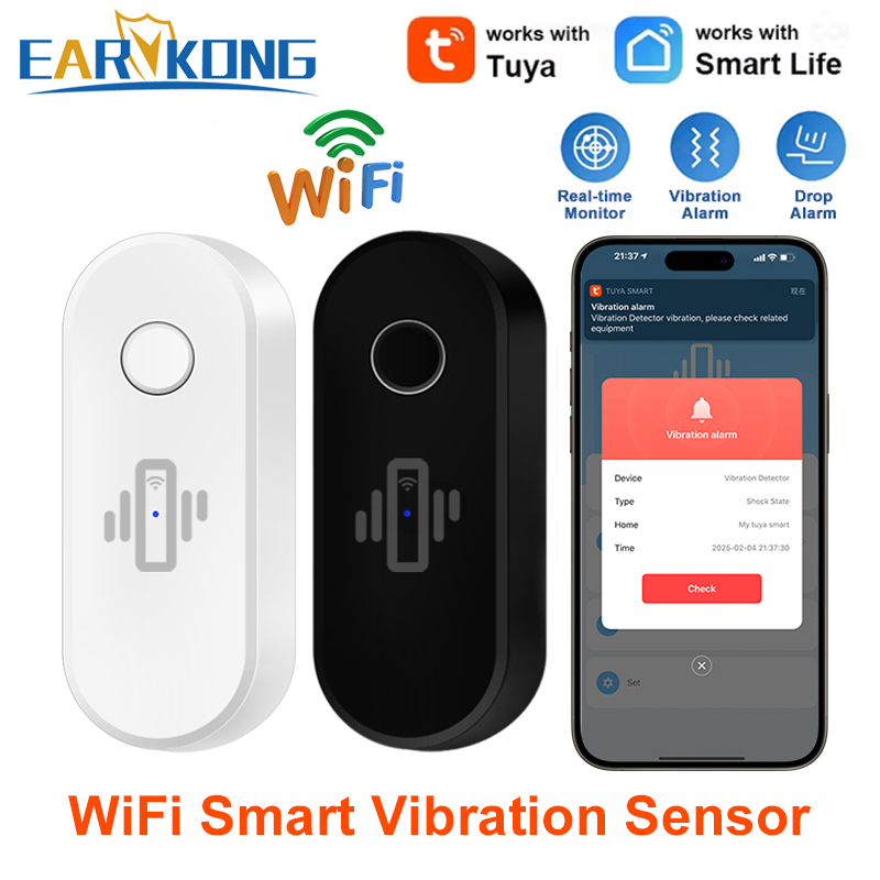 Tuya WiFi Detektor Getaran Kac - Door Window Sensor ulasan dan harga