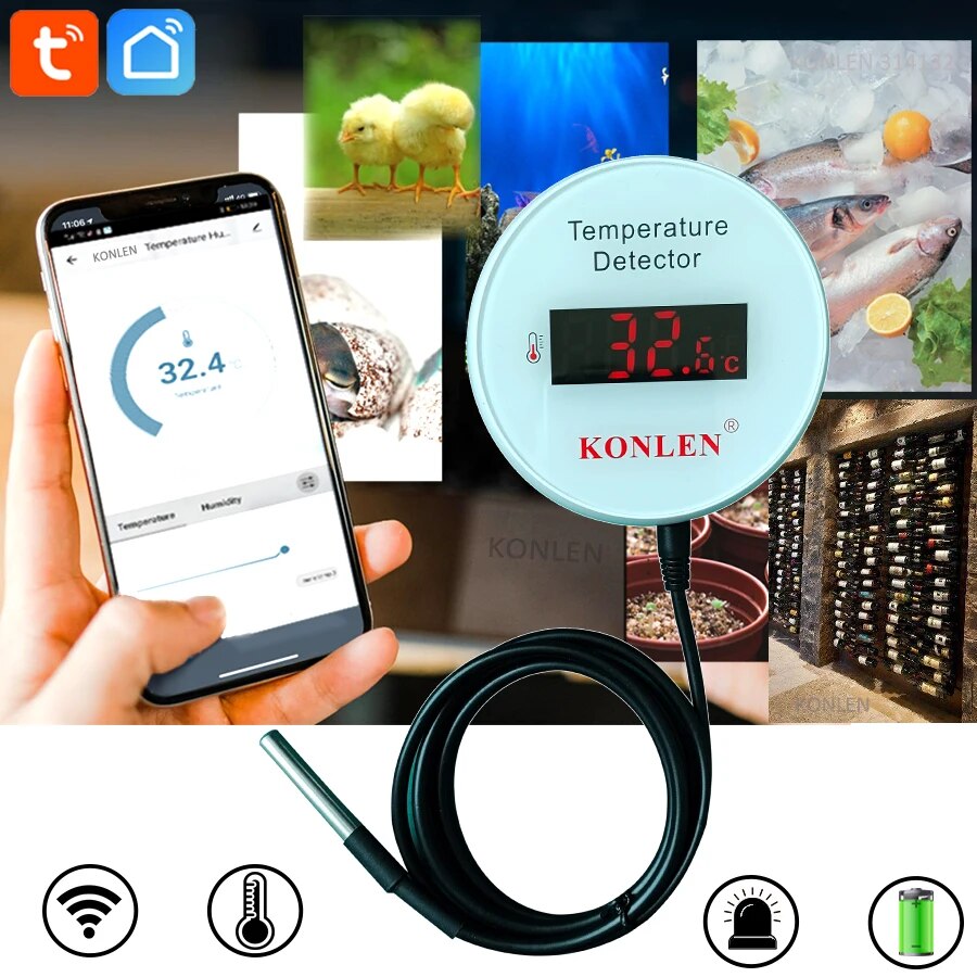 KONLEN Tuya Sensor temperatur  - Smart Home Thermostat ulasan dan harga