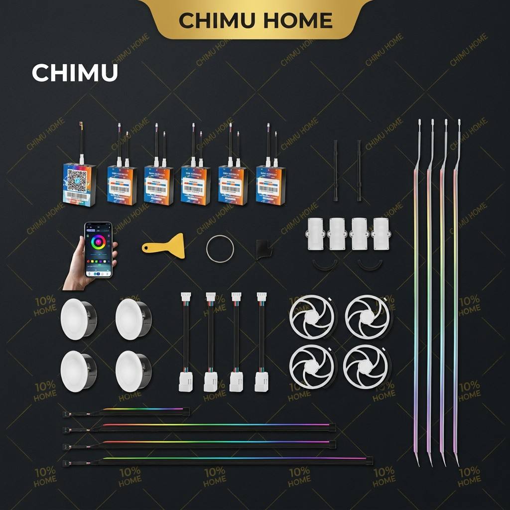【CHIMU HOME】 K6 Kit Pencahayaa - Smart Home Interior ulasan dan harga