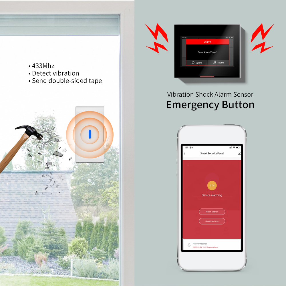 Sensor Getaran Pecah Kaca Nirk - Door Window Sensor ulasan dan harga
