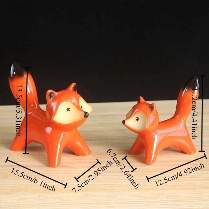 2 PCS Set Patung Rubah Keramik - Smart Home Japan ulasan dan harga