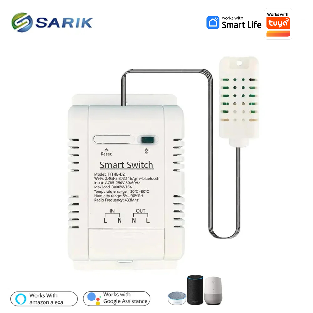 Bekerja dengan Tuya 16A 3000W  - Smart Home Thermostat ulasan dan harga