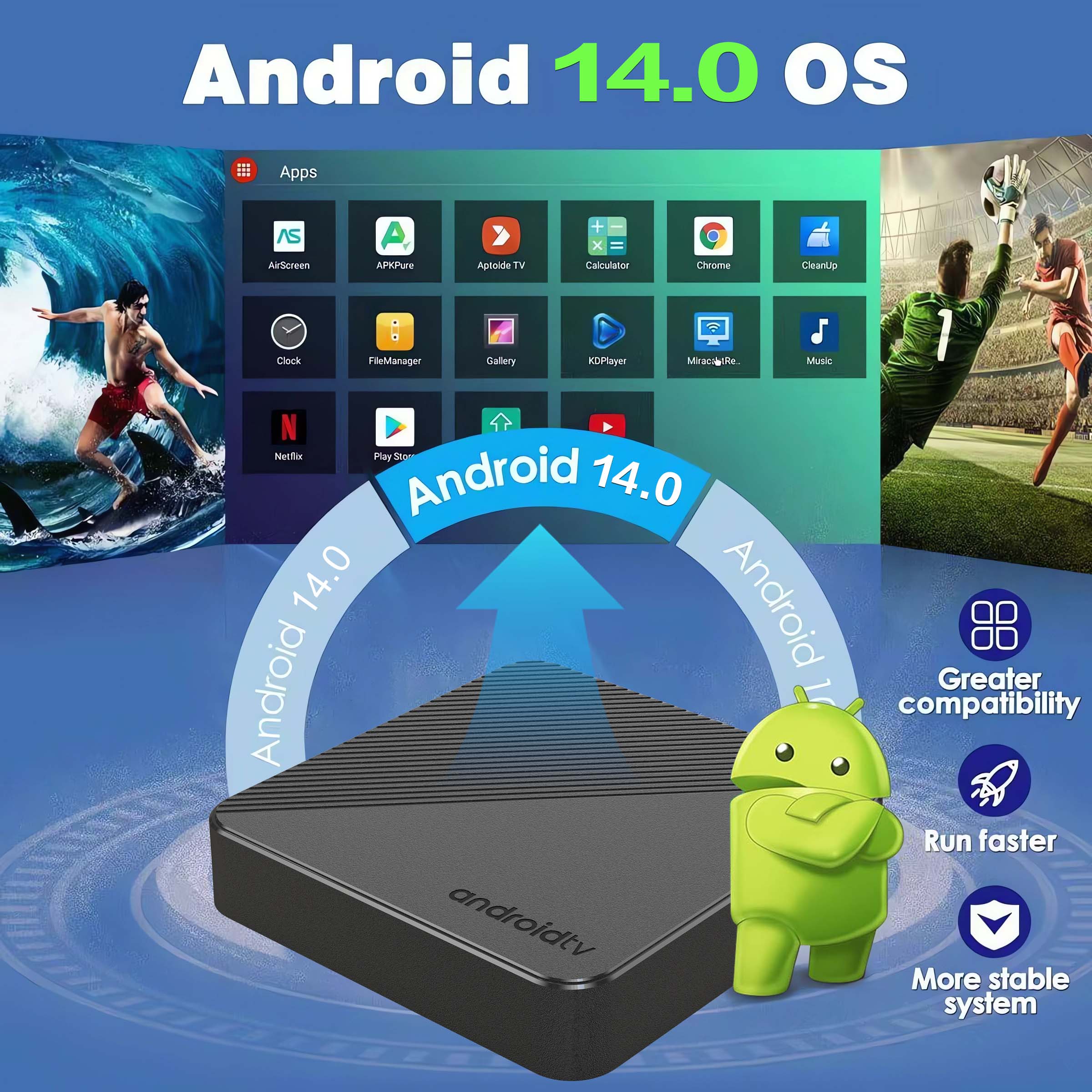 Android 14 Kotak TV Teater Rum - Smart Home Youtube ulasan dan harga
